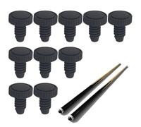 Iouyjiu Billiard Cue Plug, Rubber Rod End Cap, Cue Stick Tail Protector, Lightweight Durabled Sleeve Anti Slip Design for Pool Table Game Beginners Enthusiasts Family, 0.85x0.68 Inches