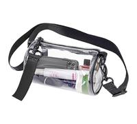 Iouyjiu Bolsa de gimnasio con diseño transparente, aprobada para estadios, bolsa de hombro transparente de PVC, bolsa de hombro transparente de 19 x 10 x 10 cm para mujeres, eventos deportivos, viajes