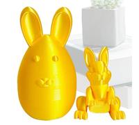 Iouyjiu Bunny Egg Figurine, 3D Printed Bunny, Cute Bunny Decoration Bunny Egg Toy, 3D Printed Bunny Egg Figurine, Cute Bunny Egg Sculpture Decoration, Table Collectible for Home, Studio, Restaurant
