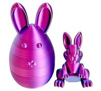 Iouyjiu Bunny Egg Figurine, 3D Printed Bunny, Cute Bunny Decoration Bunny Egg Toy, 3D Printed Bunny Egg Figurine, Cute Bunny Egg Sculpture Decoration, Table Collectible for Home, Studio, Restaurant