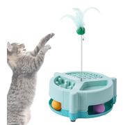 Iouyjiu Cat and Feed Toy, Cat Food Dispenser with Puzzle, Pet Food Puzzle Game, Interactive Pet Feeding Device, Challenging Cat Feeder, Cat Brain Stimulating Toy, Multi-Function Cat Feeder