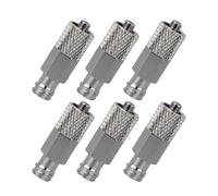 Iouyjiu Conector Luer | 6 Unidades Adaptador de Prolongación Luer Lock - Conectores de Metal con Estanqueidad Total para Uso en Laboratorio Agrícola Industrial Automotriz