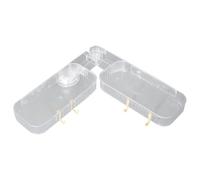 Iouyjiu Corner Wall Shelf Floating, No-Drill Display Rack, Space Saving Organizer with Modern Aesthetic Design, Durable Adhesive Mount, White 2-Pack, Acrylic Material, 24,8 x 4,29 x 1,97 in