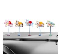 Iouyjiu Dash Ornaments for Cars - Mini Horse Figurine Set for Festive Accented | Resin Craft Small Sculpture Collection with Stable Base Design, Decorative Display Use for Auto Interior Desk Shelf