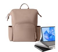 Iouyjiu de pañales de cuero, mochila de piel sintética con diseño cómodo y práctico para llevar todas las necesidades de tu bebé, 16.14 x 13.78 x 7.87 pulgadas, Khaki, Refer to description