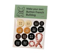 Iouyjiu Dog Figurine Button Set - Holiday DIY Kits for Family Kids Adults Students | Vibrant Button Materials with Step by Step Instructions, Festive Accessories for Tree Car Mirror Wall Backpack