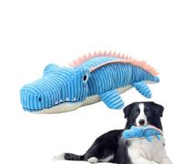 Iouyjiu Dog Plush Toys, Cute Dog Toy, Puppy Squeaky Chewer with Bite Resistant Material and Crocodile Fun Design for Interactive Indoor Pet Playtime, 14.57x6.3x2.76 Inches