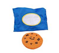 Iouyjiu Dog Snuffle Toy, Plush Puppy Teething Toy, Soft Interactive Foraging Puzzle, Squeaky Crinkle Enrichment for Training, Boredom Relief, 17x12.5cm Blue Brown