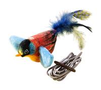 Iouyjiu Flapping Cat Toy, Moving Bird Toy, Lightweight Interactive Automatic Wing, Rechargeable Plush with Wings, Sparrow Shaped Cat Tool for Cats, Indoor, 24x23x6cm