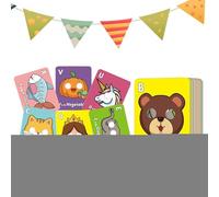 Iouyjiu Flash Cards, Educational Toys, Alphabet Learning, Colorful Durabled Cards Speech Vocabulary Builder for Home, Classroom, Kindergarten, Parent Child Use, 7.87x7.09 pulgadas