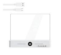 Iouyjiu Flat Book Light - Rechargeable LED Panel for Night Reading | ABS Housing with Touch Dimming Control, Ultra Thin Portable Reading Lamp Perfect for Bed Library Travel Dorm Study