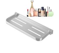 Iouyjiu Fold-Up Wall Shelf, Space-Saving Aluminum Storage Panel, Floating Shelf with a Slim Profile When Folded for Bathroom, RV, and Laundry Room Organization, 11.81x5.31x1.18 Inches