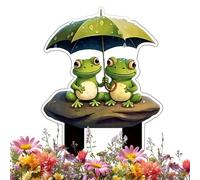 Iouyjiu Frog Garden Stake Decor - Waterproof Yard Ornament for Outdoor Pathway Patio Display | Resin Figurine with Metal Stake Base, Decorative Accent for Backyard Balcony Entrance Flower Bed Planter