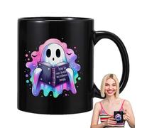 Iouyjiu Ghost Ceramic Coffee Mug, 400ml Halloween Tea Cup, Spooky Hot Drink Tumbler for Milk or Cocoa, Cute Fall Kitchen Decor, Novelty s Mug, Festive Gift Idea, 3.74x3.15 Inches