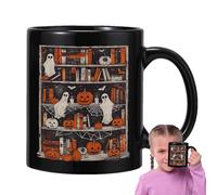Iouyjiu Ghost Ceramic Coffee Mug, 400ml Halloween Tea Cup, Spooky Hot Drink Tumbler for Milk or Cocoa, Cute Fall Kitchen Decor, Novelty s Mug, Festive Gift Idea, 3.74x3.15 Inches