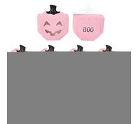 Iouyjiu Halloween Candy Boxes, Mesa Pumpkin Treat Boxes, Festive Snack Containers, Scary Pumpkin Design Orange and Black Colors Perfect for Living Room, Food Truck, Restaurante, Yard Decorations