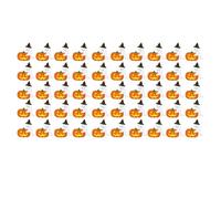 Iouyjiu Halloween Lollipop Card Holders, Pumpkin and Ghost Candy Cards, Paper Treat Tags for Trick-Or-Treat Bags, Party Table Decor, School Events, or Packaging, 3.15x3.15 Inches, 50 Pieces