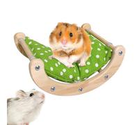 Iouyjiu Hamster Rocking Chairs, Multifunctional Hedgehog Nest, Reutilizable Ferrets Cuenquina, Portable Pet Supplies for Bearded Dragon, Chinchilla, Bunny, 19 x 15 x 9 cm, 150 g madera