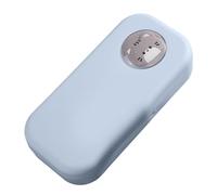 Iouyjiu Hard Pencil Case, Large Capacity Stationery Box, Double Layer Crayon Storage, Organizer with Zipper School Office Supplies Holder, 20.4x9.7x4.6cm White Blue Purple