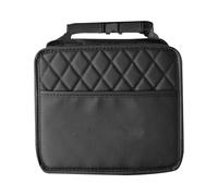 Iouyjiu Headrest Storage Bag - Back Seat Organizer for Auto Travel Needs | Faux Leather Construction with Beverage Holder Compartments, Interior Arrangement Accessory for SUVs Trucks Family Driving