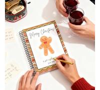 Iouyjiu Holiday Card Holder - Spiral Bound Festive Notebook | College Gift Card Book Portable Organizer for Cash, Cards, Graduation, Celebration, Event or Home Use, 7.01x5in