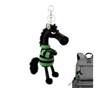 Iouyjiu Horse Plush Keychain - 2026 Year of the Horse Mascot Pendant for Accessories | Soft Stuffed Animal with Clip Attachment, Cute Charm for Backpack Purse Handbag Travel Daily Use