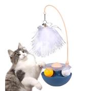 Iouyjiu Interactive Cat Feather Toys, Pet Toy with Ejercise Balls, Teaser Bells Cat Toy, Interactive Kitten Toys with and Not Toxic Materials for Indoor Cats and Kittens (1 Unidad)
