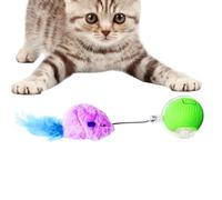 Iouyjiu Interactive Cat Toys Ball, Automatic Rolling Cat Ball, Interactive LED Light Cat Toys, Rechargeable Cat Ball with LED Light Attraction for Indoor Cats and Kittens (1 Piece)