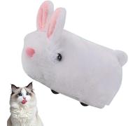 Iouyjiu Interactive Rabbit Toy, Recargable Pet Bunny, Realistic Moving Rabbit with Automatic Obstacle Avoidance Technology for Pet Ejercise Oro Playtime, 5,12 x 2,76 x 1,97 pulgadas