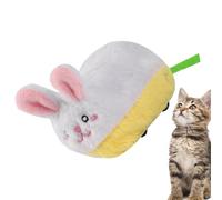 Iouyjiu Interactive Rabbit Toy, Rechargeable Pet Bunny, Realistic Moving Rabbit with Automatic Obstacle Avoidance Technology for Pet Exercise or Playtime, 5.12x2.76x1.97 Inches