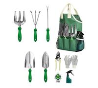 Iouyjiu Juego De Herramientas De Jardinería, Rastrillo Y Pala Resistente, Kit de 11 Piezas para Cuidado de Plantas, para Mujeres, Mamás, Principiantes, Plantar Árboles, Jardín, Hombres, Jardinero De