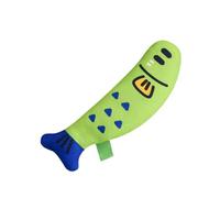 Iouyjiu Juguete De Gato De De Pescado, Juguetes De Gatito Interactivos, Patear El Juego De Gatos, Juguete De Hierba Gatera con Linda Tela De Lino Y Sonido De Arrugado para Una Estimulación