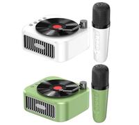 Iouyjiu Karaoke Machine, Wireless Speaker, Retro Singing Toy Handheld Portable Music Player, Party Micrófono for with Echo Effects and LED Lights for Kids and Adults, 1 set