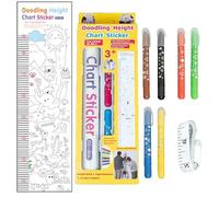 Iouyjiu Kids Height Chart, Growth Wall Sticker, Decorative Doodling Ruler, Fun Nursery Decor Classroom Playroom Wall Art Ideal for Kids Bedroom and Playroom, 68.9x9.72 Inches