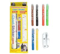 Iouyjiu Kids Height Chart, Growth Wall Sticker, Decorative Doodling Ruler, Fun Nursery Decor Classroom Playroom Wall Art Ideal for Kids Bedroom and Playroom, 68.9x9.72 Inches