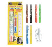 Iouyjiu Kids Height Chart, Growth Wall Sticker, Decorative Doodling Ruler, Fun Nursery Decor Classroom Playroom Wall Art Ideal for Kids Bedroom and Playroom, 68.9x9.72 Inches