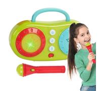 Iouyjiu Kids Karaoke Machine, Multifunctional Microphone Speaker, Educational Singing Toy, Portable Karaoke Colorful Lights for Home or Party Fun, 6.69x4.53x1.77 Inches