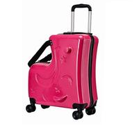 Iouyjiu Kids Ride- Luggage | 20in Trolley Case with 3-Digit Password Lock | Ride- Suitcase for Boys with Pedals, Handlebar, Seat Belts, and Silent Wheels | Ideal Travel Bag for Kids