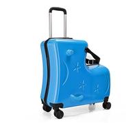 Iouyjiu Kids Ride- Luggage | 20in Trolley Case with 3-Digit Password Lock | Ride- Suitcase for Boys with Pedals, Handlebar, Seat Belts, and Silent Wheels | Ideal Travel Bag for Kids
