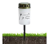 Iouyjiu LED Grave Lights - Lawn Lamps | Solar LED Stake Light Decorations for Garden Cemetery Grave Home, Outdoor Memorial Lighting for Parties Holidays and Special Events