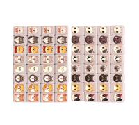 Iouyjiu Mahjong Game Set - Interactive Tabletop Tile Game for Family Fun | Flexible Games Blocks with Flag Pattern Symbols, Strategy Entertainment Toy for Men Women Teens Parties School Holidays