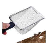 Iouyjiu Metal Cat Litter Scoop, Deep Curved Litter Box Scooper with Non-Stick Sifter, Heavy-Duty Pooper Scoopers for Cat Waste, Easy Grip Handle for Daily Cleaning, 1 Piece