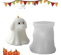 Iouyjiu Molde de silicona para velas de fantasma, molde de perfumado 3D, bonito y espeluznante decoración de casa embrujada para decoración de pasteles, arcilla, manualidades, chocolate, jabón