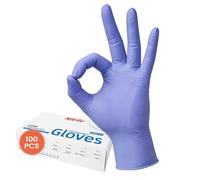 Iouyjiu Nitrile Gloves - Waterproof Protection Gloves | Kitchen Cleaning Mitten for Gardening Cooking Dishwashing Construction Household Hospital Office Work Durabled and Comfortable Hand Safety