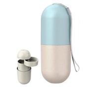 Iouyjiu Organizador de píldoras medicinales, portátil hermética impermeable para 7 días, pastillero semanal, para viajes, medicamentos diarios, suplementos de de pescado, almacenamiento de