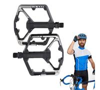 Iouyjiu Pedales para ciclismo, pieza de repuesto ligera y plana de rodamiento DU, pedal de bicicleta de montaña para viajes, para senderismo, ciclismo, viajes, ejercicio, hombres y mujeres