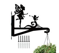 Iouyjiu Perchas decorativas de metal para plantas, ganchos para plantas de silueta, resistentes al óxido, gancho decorativo para colgar en la pared, para farol, de pájaros