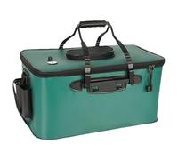 Iouyjiu Plegable Fish Bucket, Caja de contenedores de peces, Leak-Proof Large Capacity Water Storage with Strap, Portable Fishing Supplies Outdoor Gear for Camping Hiking Beach Travel