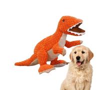 Iouyjiu Plush Chew Toys, Squeaky Dog Toys, Teething Animal Shaped Plush, Bite-Resistant Soft Material, for Indoor Outdoor Fun, Park Garden Use, 26x34x5cm 130g Green Orange