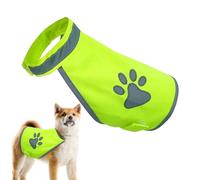 Iouyjiu Reflective Dog Vest, Safety Pet Clothing, Fluorescent Puppy Jacket, High Visibility Training Adjustable Fit for Hiking, Outdoor Adventures at Night, 13.78x17.32 Inches